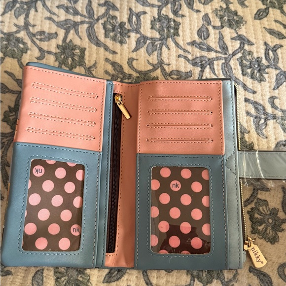 Nicole Lee Blue and Brown Wallet - Picture 3 of 5